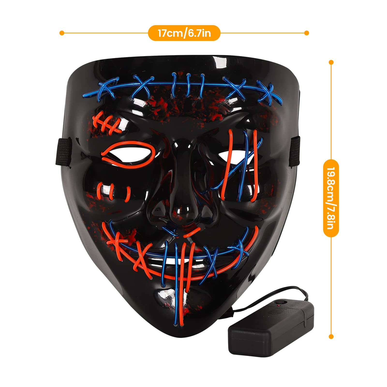3 PACK Halloween Scary Mask LE - Led Purge Mask Halloween recension och pris
