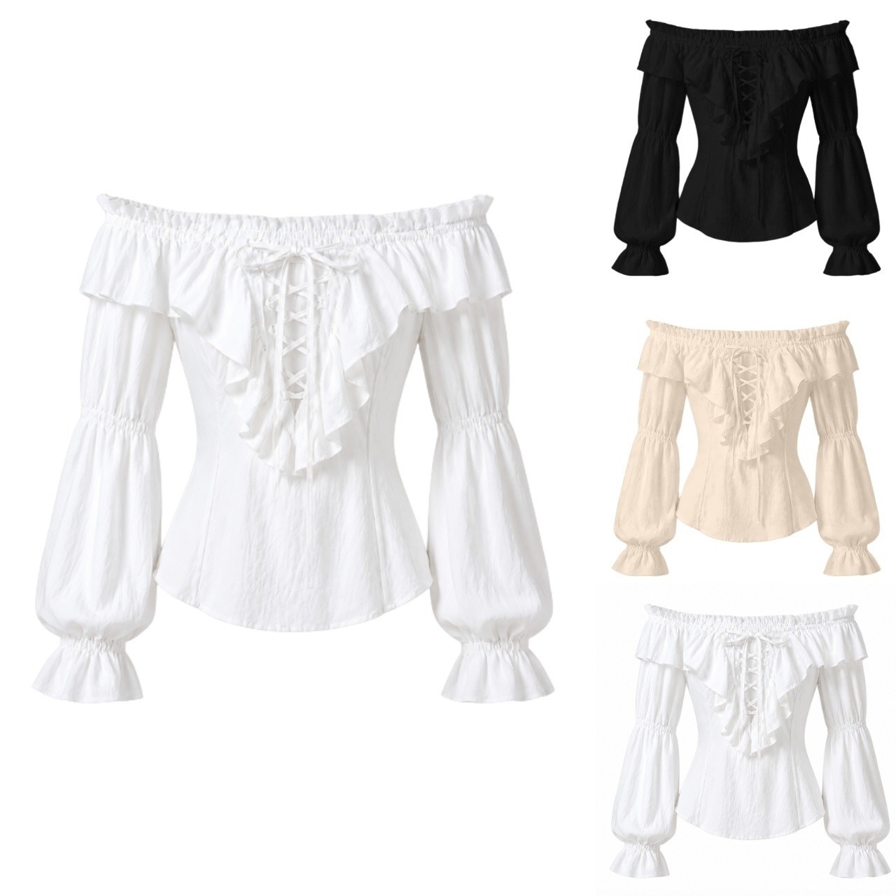 Pirate Blouse Women Medieval P - Costumes recension och pris