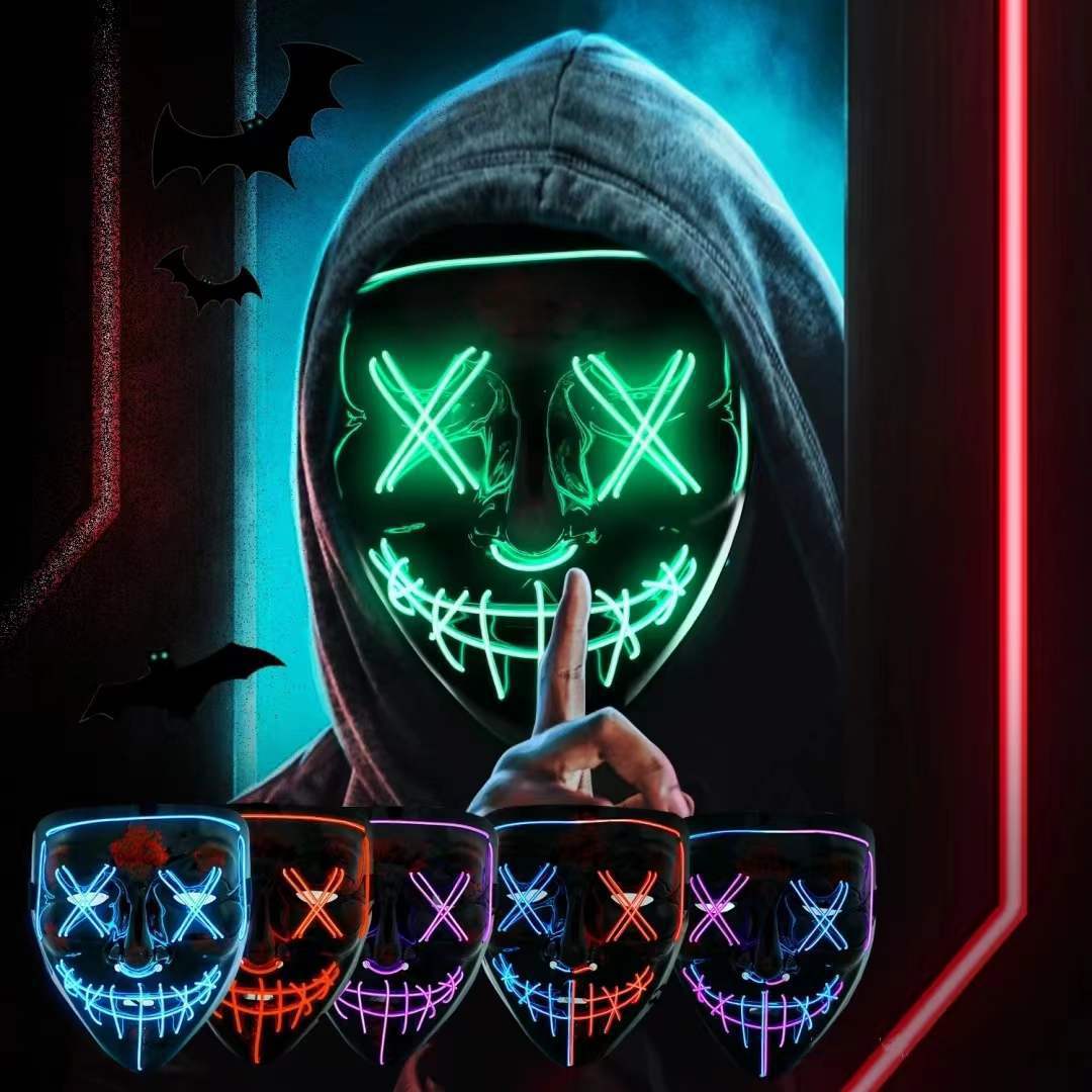 Wireless Neon LED Purge Mask G - Led Purge Mask Halloween recension och pris