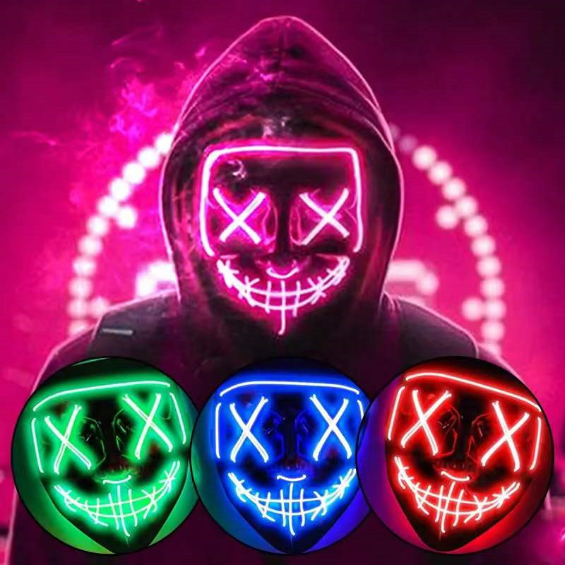 Halloween Masks For Men Women  - Led Purge Mask Halloween recension och pris