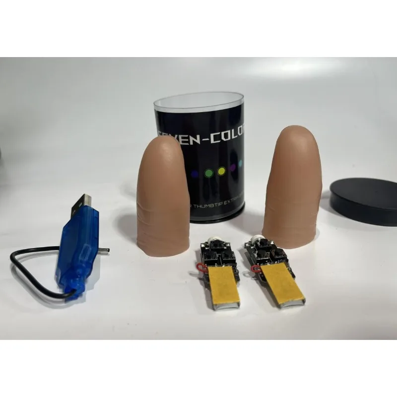 Super Light Seven Colors LED L - Thumb Tip Magic Trick Set recension och pris