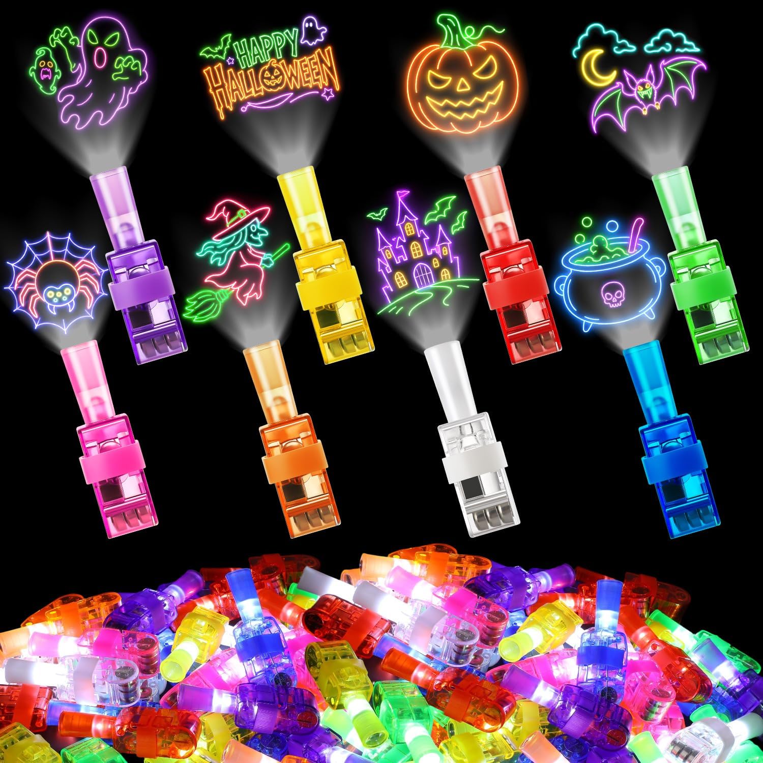 4/40PCS Halloween LED Finger L - Glow In The Dark Party Glasses recension och pris