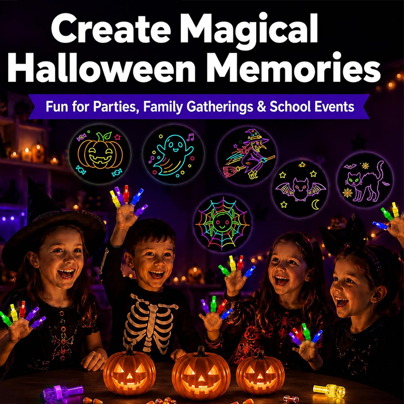 4/40PCS Halloween LED Finger L - Glow In The Dark Party Glasses recension och pris