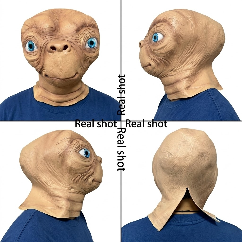 ET Alien Latex Mask Halloween  - Latex Alien Mask Realistic recension och pris