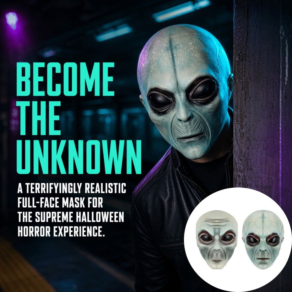 Latex Material Alien Mask Gree - Latex Alien Mask Realistic recension och pris