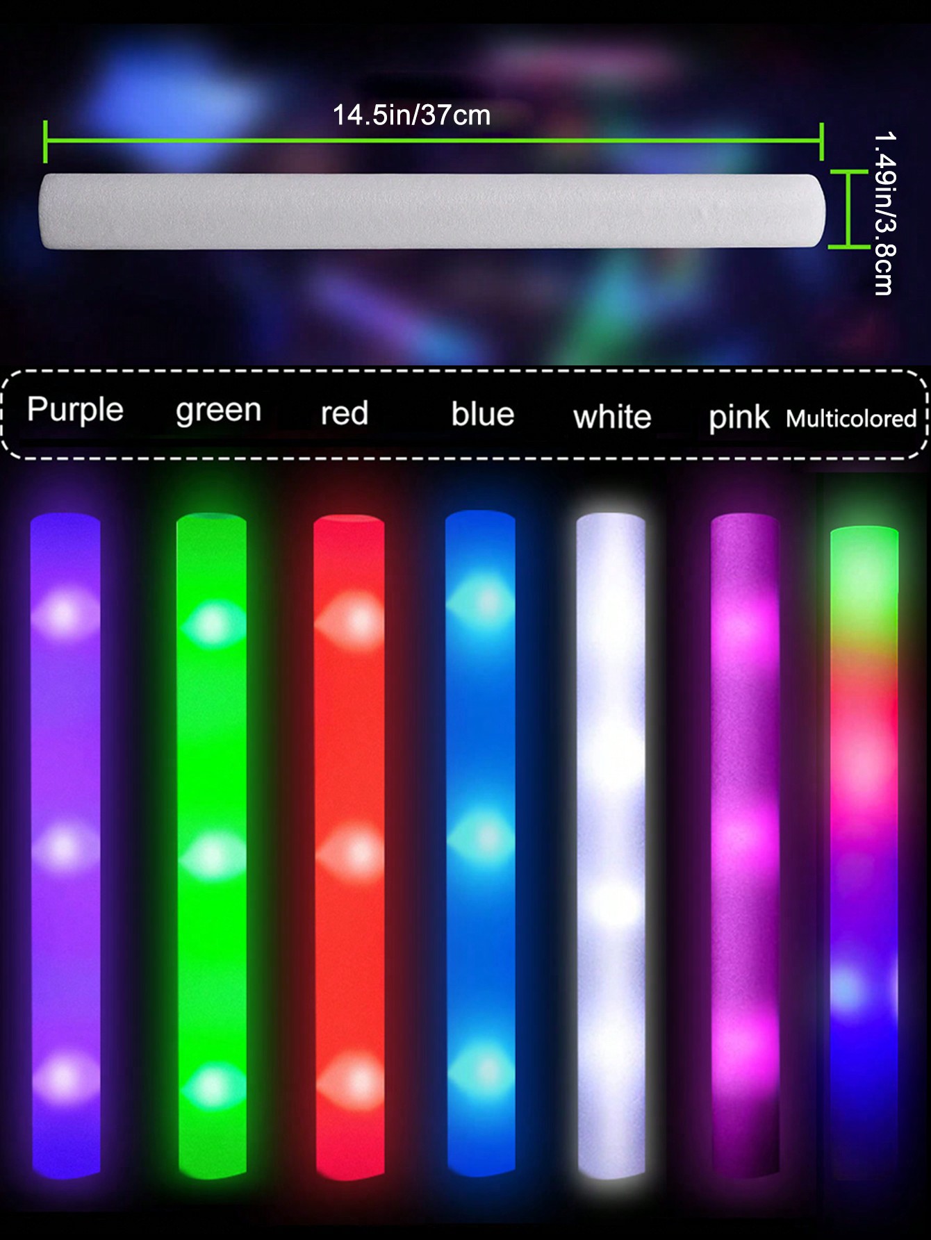 20/30pcs LED Foam Glow Sticks  - Flashing Led Foam Sticks Party recension och pris