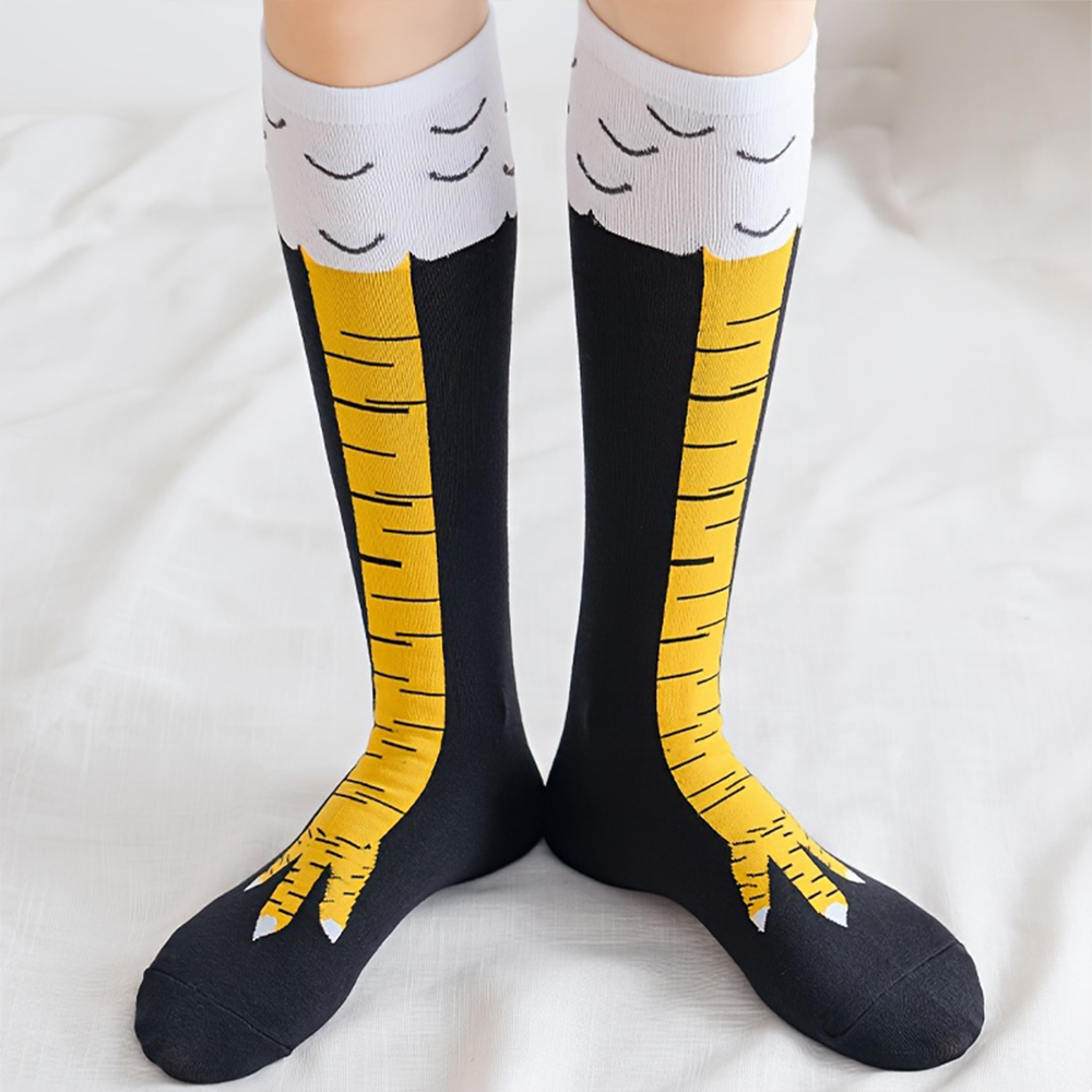 1 Pairs Women Knee High Socks  - Funny Chicken Leg Socks recension och pris