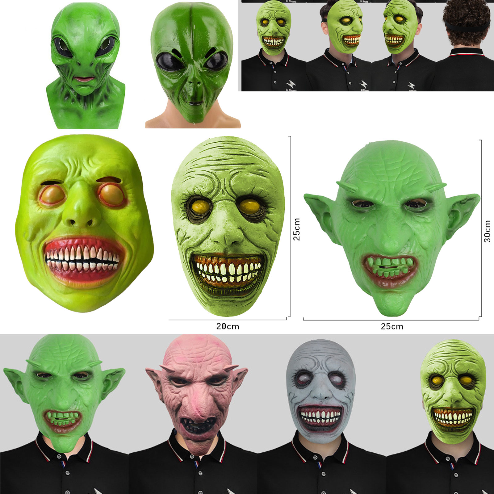 Halloween Alien Mask Realistic - Latex Alien Mask Realistic recension och pris