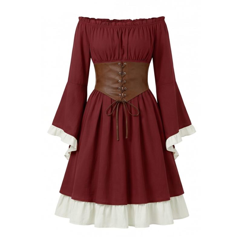 Medieval Renaissance Midi Dres - Medieval Renaissance Dress Women recension och pris