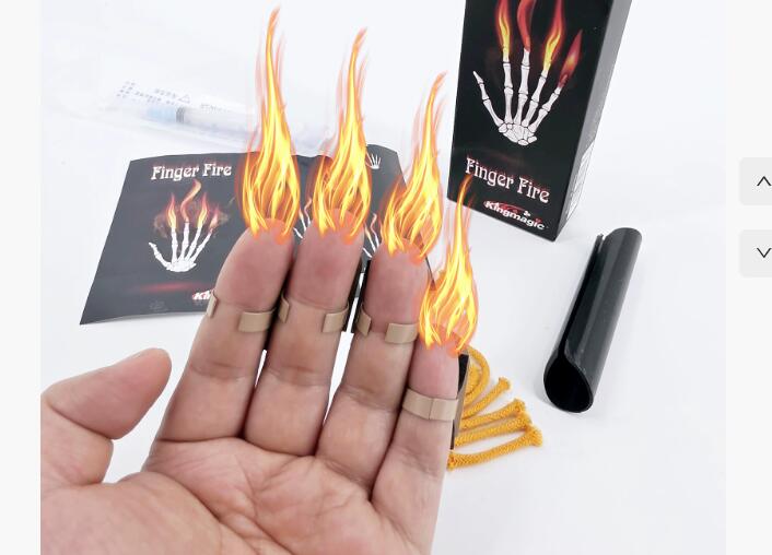 4Pcs/set Finger Fire Magic Tri - Thumb Tip Magic Trick Set recension och pris