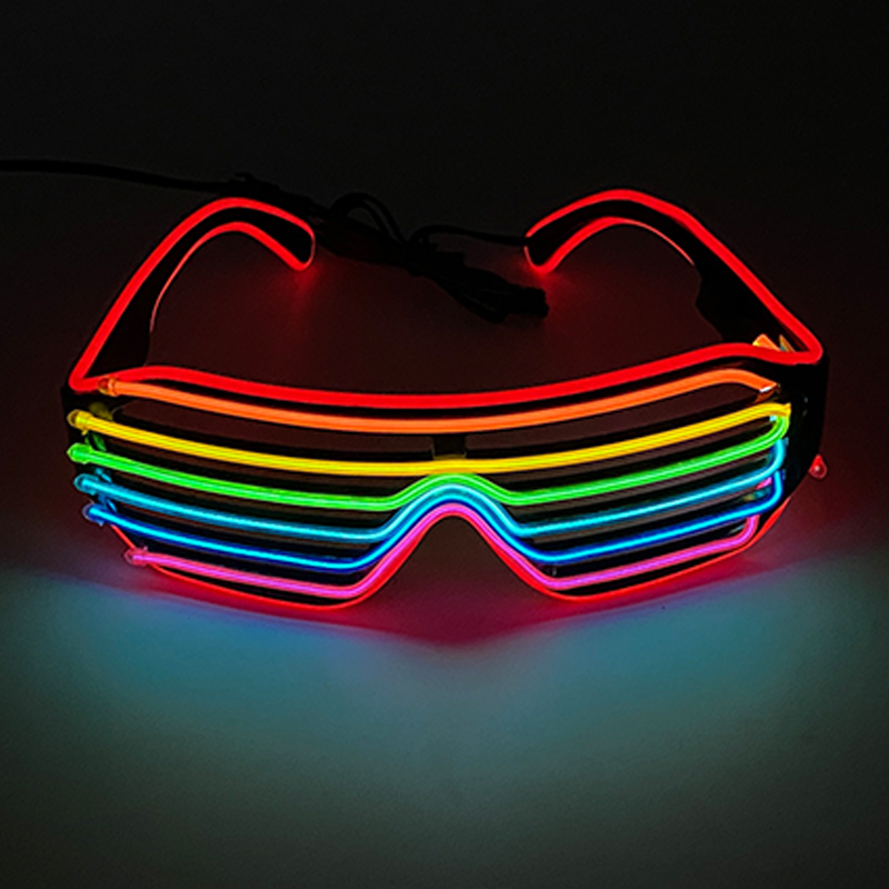 Fluorescent Colorful Glowing G - Glow In The Dark Party Glasses recension och pris